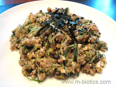 豆腐チーズと水菜のチャーハン マクロビオティック料理