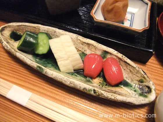 あらや滔々庵 朝食 香の物