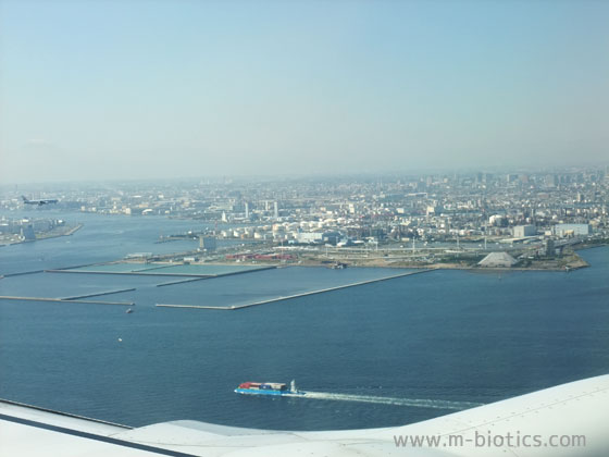 飛行機から東京