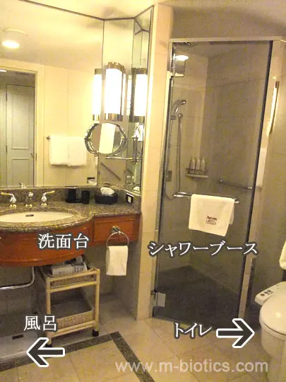 名古屋マリオットアソシア スタンダードツインワイド　バスルーム　洗面台　トイレ　シャワーブース
