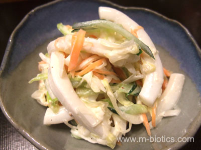 野菜たっぷりイカサラダ　マクロビオティック料理レシピ