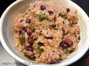 もち玄米の赤飯　マクロビオティック料理
