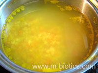 甘い野菜スープ完成-マクロビオティック料理