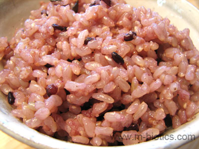 黒米入り玄米ご飯　マクロビオティック料理