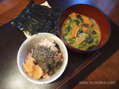 納豆ご飯・ごぼう汁定食