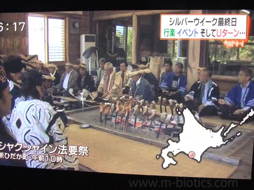 シャクシャイン法要祭 囲炉裏 鮭