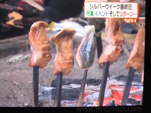 シャクシャイン法要祭 囲炉裏 鮭
