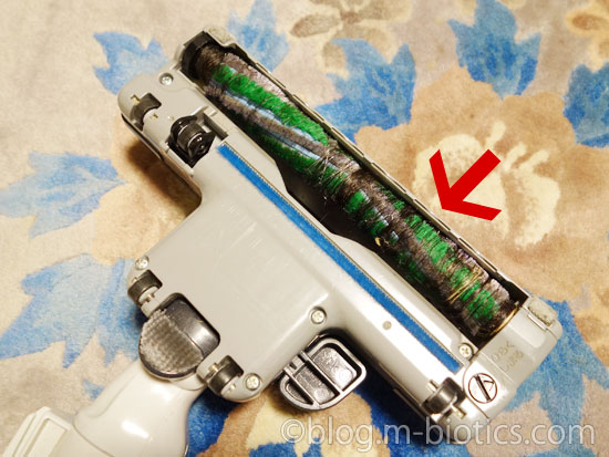 パナソニック　掃除機　ヘッド部分をひっくり返してみたところ
