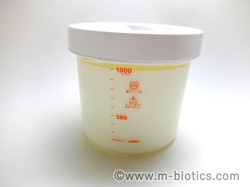 ABCT種菌によるヨーグルトの作り方　発酵が終わったところ