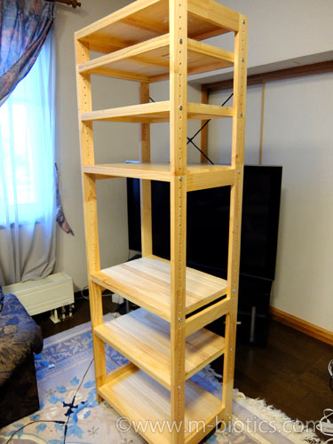 サンワダイレクト ウッドシェルフ 木製棚