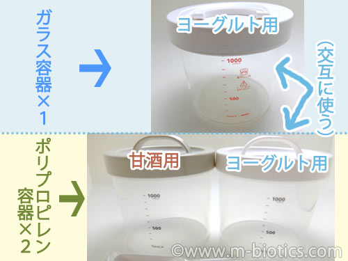 ヨーグルティア　ガラス容器