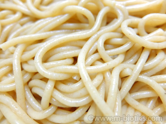 スペルト小麦　ファッロ小麦全粒粉　スパゲティー　アルチェネロ　ゆであがりの麺拡大写真