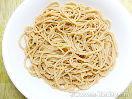 スペルト小麦　ファッロ小麦全粒粉　スパゲティー　アルチェネロ　ゆであがり