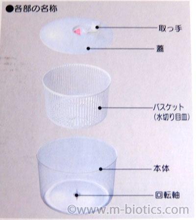 山研工業 野菜水切り器 バリバリサラダ ビッグ 日本製　本体　バスケット　蓋　重ねて使う