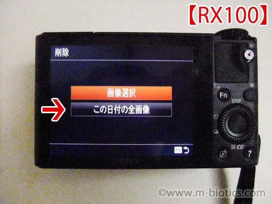 デジカメ　SDカード　画像削除　RX100
