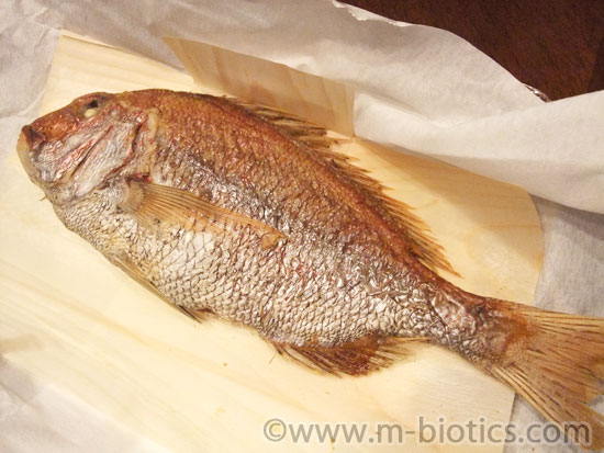 鯛の浜焼き　骨とお頭で吸い物