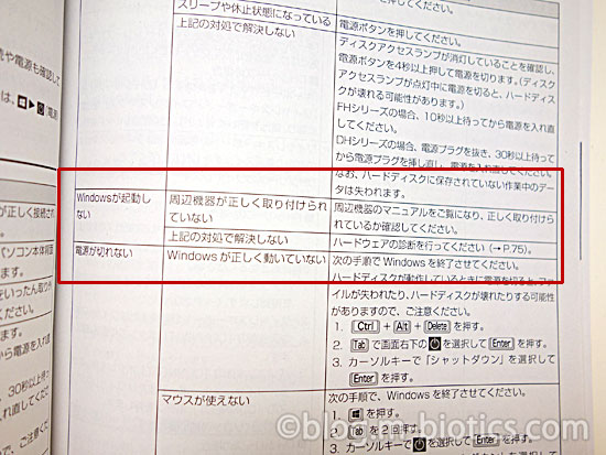 システムの復元後画面が真っ暗　対処法を探る　富士通説明書 Windowsが起動しない