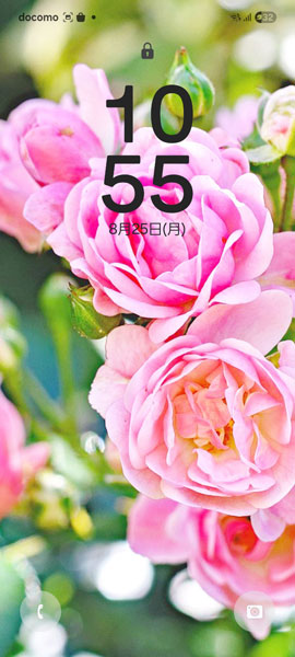 スマホのロック画面紹介　待ち受け　薔薇
