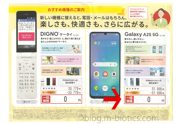 ドコモ　ガラケーからスマホ　端末料金無料