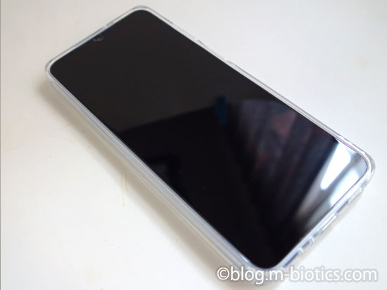 ラスタバナナ　ハイブリッド RHINOX 極限保護　耐衝撃吸収　スマホ本体にケースをはめたところ。画面側から撮影