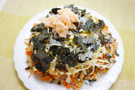 五目ちらし寿司 海苔たっぷり